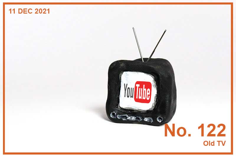 TV with YouTube logo because you can learn things online, but it's not the same as art school