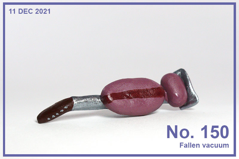A mini of a fallen vacuum shows how art can feel like a chore when there's too much to do.